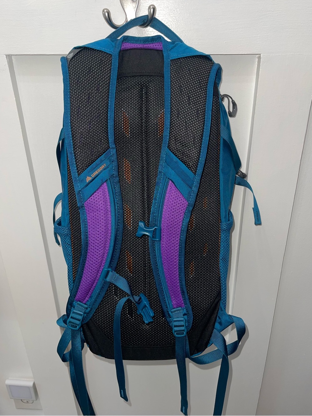 Gregory teal daypack with orange and purple accents - Picture 6 of 6